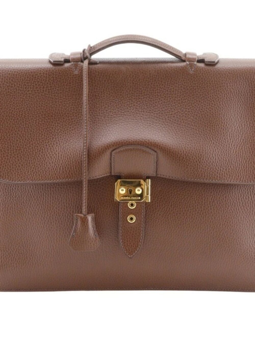 HERMES Sac A Depeche 38 Business bag Brown Fjord mens